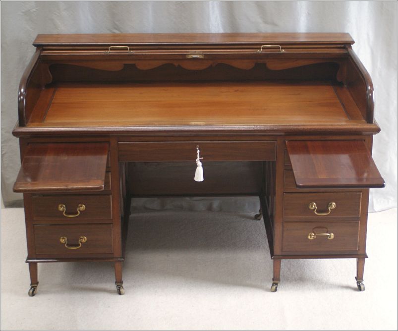 4011 Antique Walnut Roll Top Desk (5)